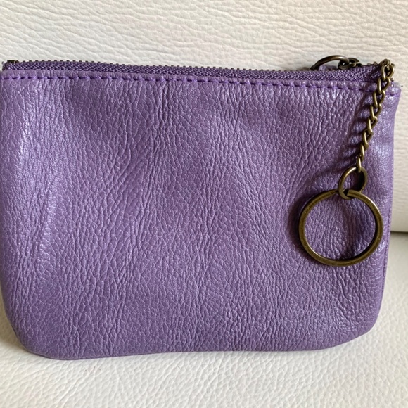 Indigo - purple leather coin case - Picture 2 of 3